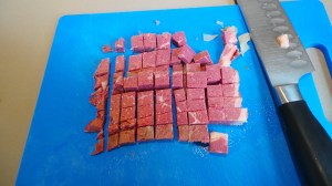 Diced corned beef