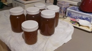 A whole batch of chicken stock