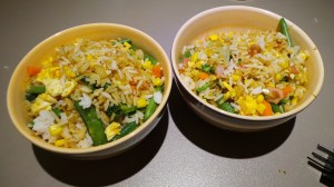 Two bowls of fried rice