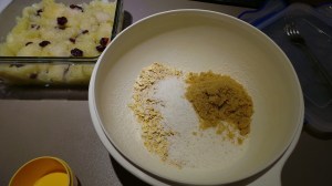 Mix all the dry ingredients in a large bowl