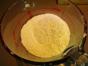 Sift your dry ingredients together.