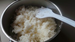 Stir your rice.