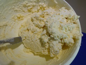 The mixed scone dough. 