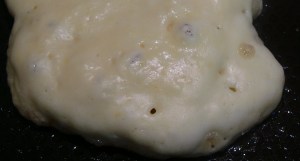 Bubbles will form in the batter.