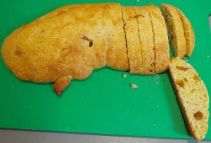 Slice your biscotti.