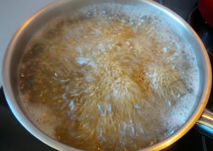 Let it cook at a roiling boil.