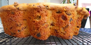 Slice off the muffin top for easy preparation. Use a serrated knife.