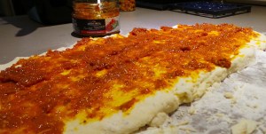 Spread your base with something tasty.