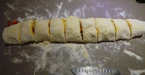 Divide into even-ish slices.