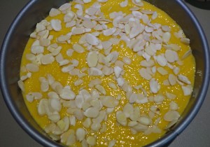 Scatter some flaked almonds over the top.