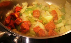 I've yet to figure out how to photograph cooking without getting a steam filter happening...