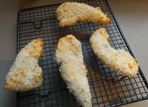 Panko and Coconut coated chicken tenderloins