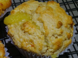 Hidden Treasure muffins with lemon curd.