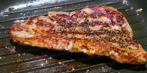 Perfectly grilled, moist steak.