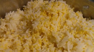 Jasmine rice and millet.