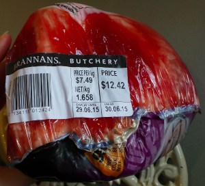 One and a half kilos of meal options.