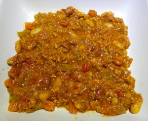 Meat sauce in dish