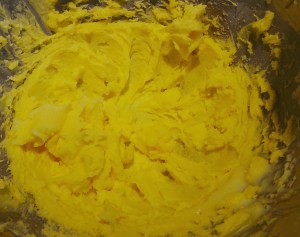 Cream butter and sugar.