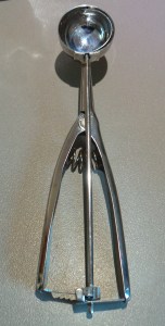 A one inch ice cream scoop will save you trouble later... 