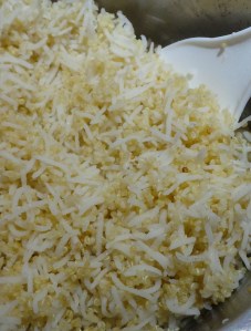 Steamed basmati and quinoa