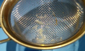 Bits get strained out - which is good.