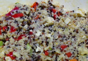 Mix in a couple of eggs.