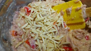 Add tuna, celery and nuts.